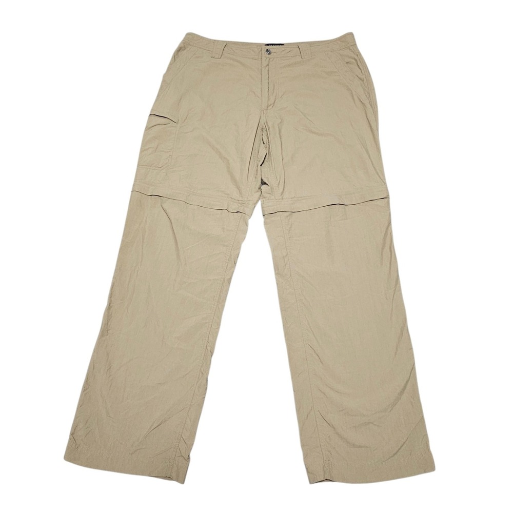 Marmot Mens Sz 38 Convertible Hiking Cargo Pants Khaki Tan Nylon Zip Off B64490